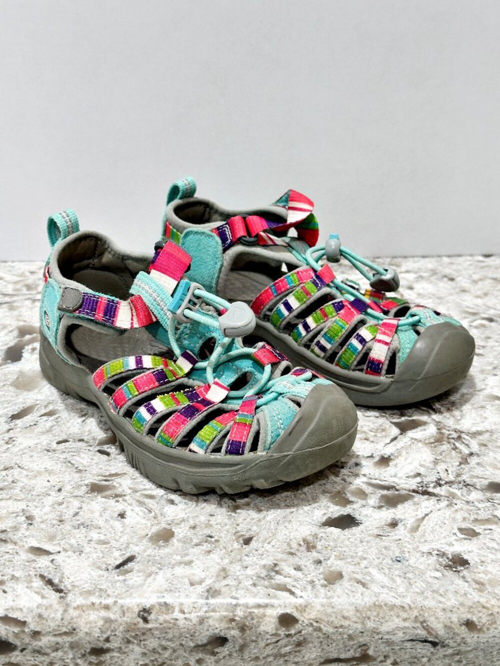 Keen Whisper Kids Sandals Size 12 Raya Fusion Multicolor Water Hiking Shoes Play